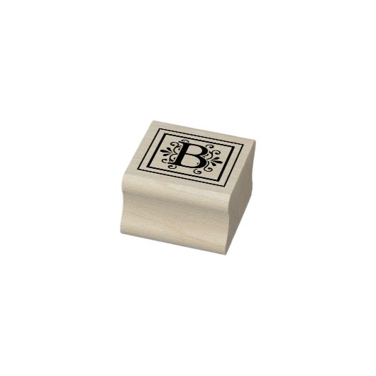 Letter B Monogram Rubberstempel (Stempel)