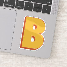 Letter B-monogram, Vet 3D-type lettertype Initiaal