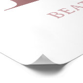 Letter B Monogram Waterverf Roos Bloemen Kinderkam Poster (Hoek)