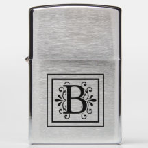 Letter B Monogram Zippo Lighter