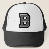 Letter "B" Monogrammen Trucker Pet (Voorkant)