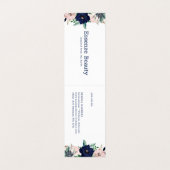 Letter B Navy-Blue & roze jachthaven bloei bloemen Visitekaartje (Binnenkant ongevouwen)
