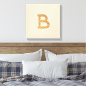 Letter B op gekleurd, gerekt canvas Afdruk (Insitu (Slaapkamer))