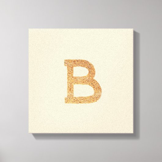 Letter B op gekleurd, gerekt canvas Afdruk (Voorkant)
