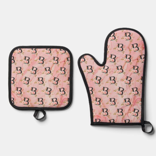 Letter B Ovenwant & Pannenlap Set (Voorkant)