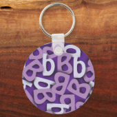 Letter B Paars Sleutelhanger (Voorkant)
