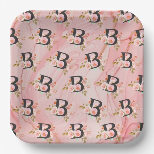 Letter B Papieren Bordje (Voorkant)