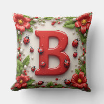 🐞 Letter B Rode Lieveheersbeestjes Papavers Parel