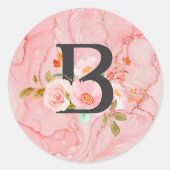 Letter B Ronde Sticker (Voorkant)