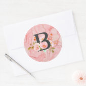 Letter B Ronde Sticker (Envelop)