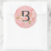 Letter B Ronde Sticker (Tas)