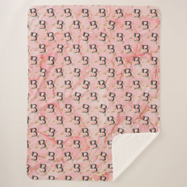 Letter B Sherpa Deken