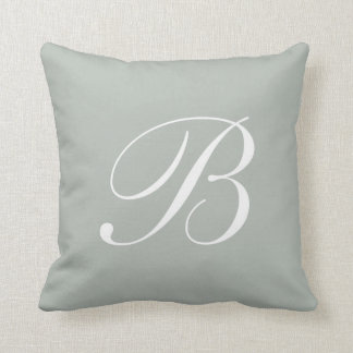 Letter B Silver Gray Monogram Pillow Kussen