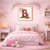 Letter B Sprookjesachtige Kunst Poster - Kersenblo