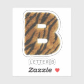 Letter B tijgerbont Sticker (Vel)