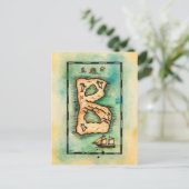 Letter B Treasure Map Briefkaart (Staand voorkant)