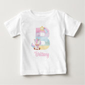 Letter B Unicorn Baby T-Shirt (Voorkant)