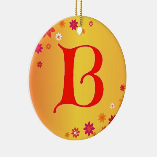 Letter B-versiering Keramisch Ornament (Rechts)