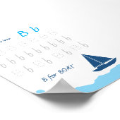 Letter B Volgposter voor Kinderen | B is voor Boot Poster (Hoek)