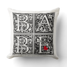  letter "BABE" met klein rood hart