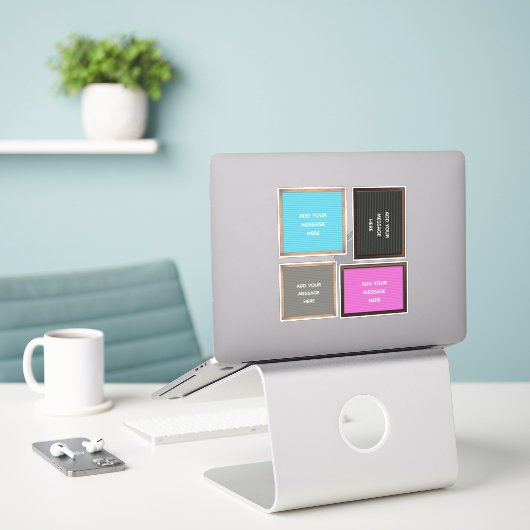 Letter Boards Marquee Signs Custom Bericht Sticker (Laptop op bureau)