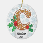 Letter C Aangepast kerstmonogram Ornament (Links)
