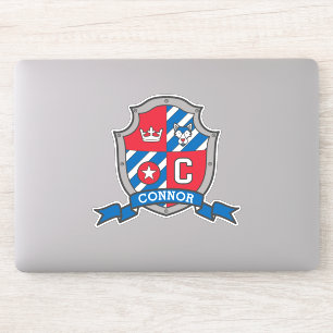 Letter C aangepaste naam Connor wolf ridders crest Sticker