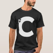 Letter C Alphabet Initiaal Monogram T-shirt (Voorkant)