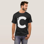 Letter C Alphabet Initiaal Monogram T-shirt (Voorkant volledig)