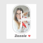 Letter C Alphabet & Photo Custom-Cut Vinyl Sticker (Vel)