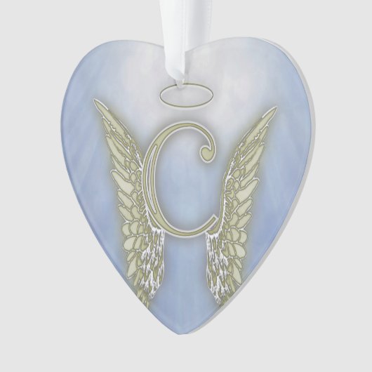 Letter C Angel Monogram Ornament (voorkant)