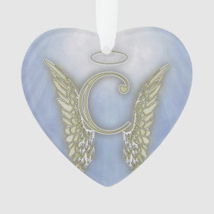 Letter C Angel Monogram Ornament
