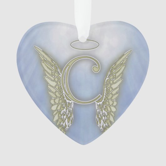 Letter C Angel Monogram Ornament (voorkant)
