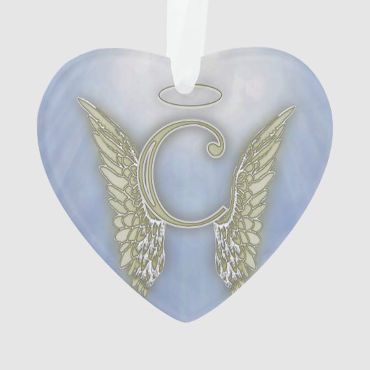 Letter C Angel Monogram Ornament (achterkant)