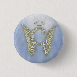 Letter C Angel Monogram Ronde Button 3,2 Cm