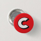 Letter C-badge alfabet pin Ronde Button 3,2 Cm (Voorkant /achterkant)