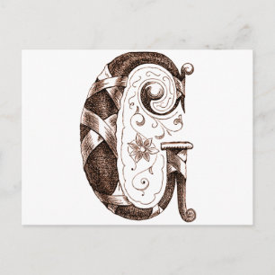  letter C Briefkaart
