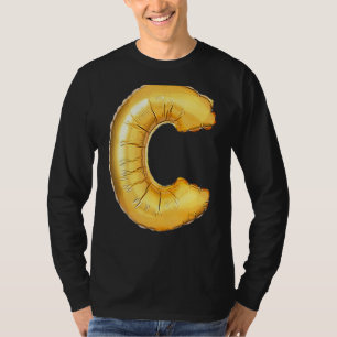 Letter C Capital Alphabet Camouflage Initiaal T-shirt