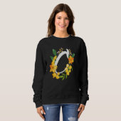 Letter C Capital Alphabet Flowers Monogram Initiaa Trui (Voorkant volledig)