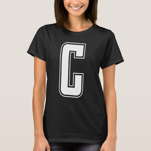 Letter C Capital Alphabet Initial Cheerleading Mon T-shirt (Voorkant)