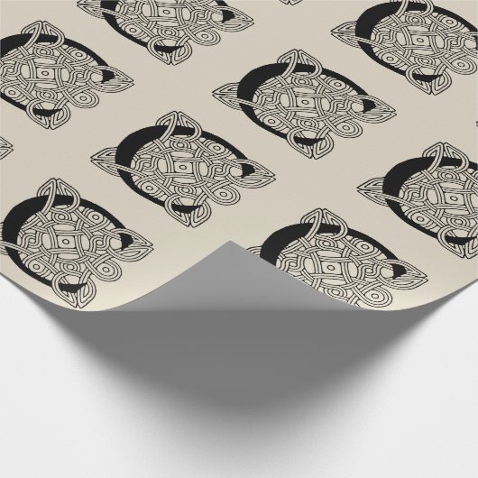 Letter C  Celtic Knot Monogram Cadeaupapier (Hoek)