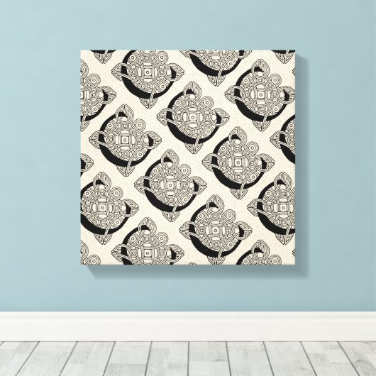 Letter C  Celtic Knot Monogram Canvas Afdruk (Insitu (Houten vloer))
