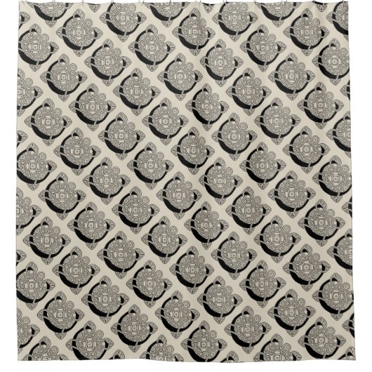 Letter C  Celtic Knot Monogram Douchegordijn (Voorkant)