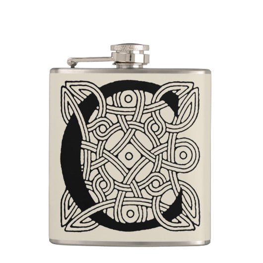 Letter C  Celtic Knot Monogram Heupfles (Voorkant)