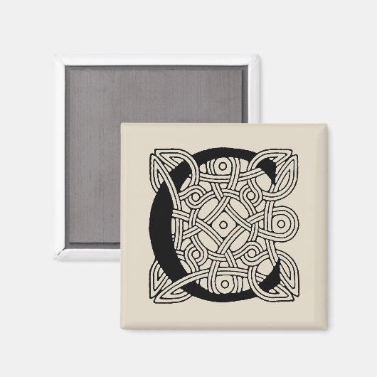 Letter C  Celtic Knot Monogram Magneet (Voorkant / Achterkant)