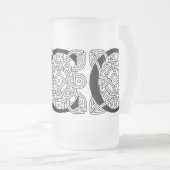 Letter C Celtic Knot Monogram Matglas Bierpul (Voorkant rechts)