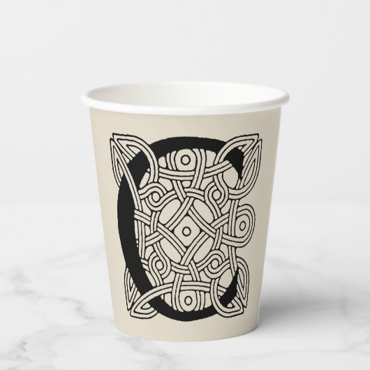 Letter C  Celtic Knot Monogram Papieren Bekers (Achterkant)