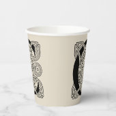 Letter C  Celtic Knot Monogram Papieren Bekers (Links)