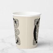 Letter C  Celtic Knot Monogram Papieren Bekers (Rechts)