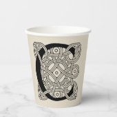 Letter C  Celtic Knot Monogram Papieren Bekers (Voorkant)